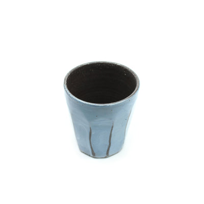 Coloured Slip Latte Cup Ceramics D H Makers Blue 