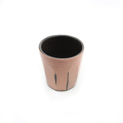 Coloured Slip Latte Cup Ceramics D H Makers Pink 