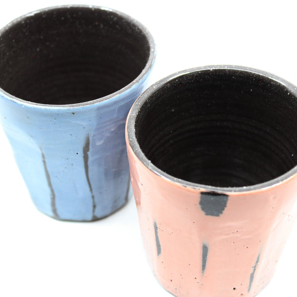 Coloured Slip Latte Cup Ceramics D H Makers 