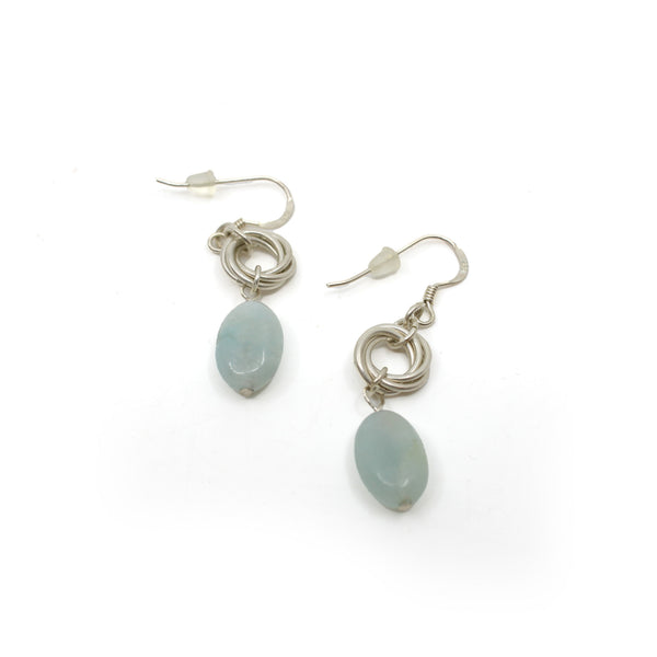 Mobius Ringand Amazonite Earrings - Stg Silver - by Florence Joly Jewellery Florence Joly (Wire & Co Jewellery) 