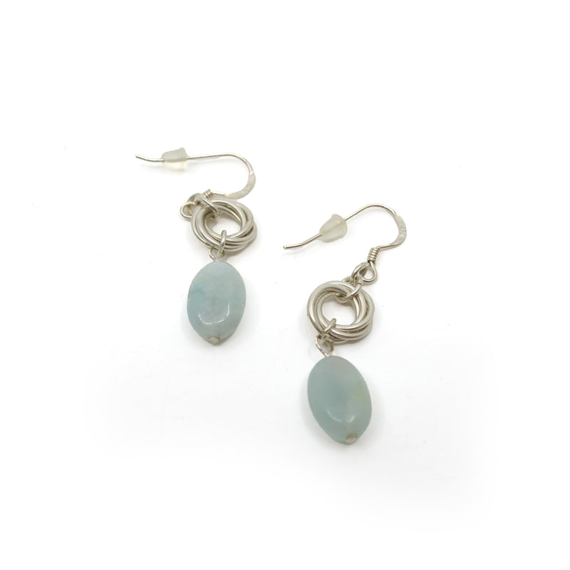 Mobius Ringand Amazonite Earrings - Stg Silver - by Florence Joly Jewellery Florence Joly (Wire & Co Jewellery) 