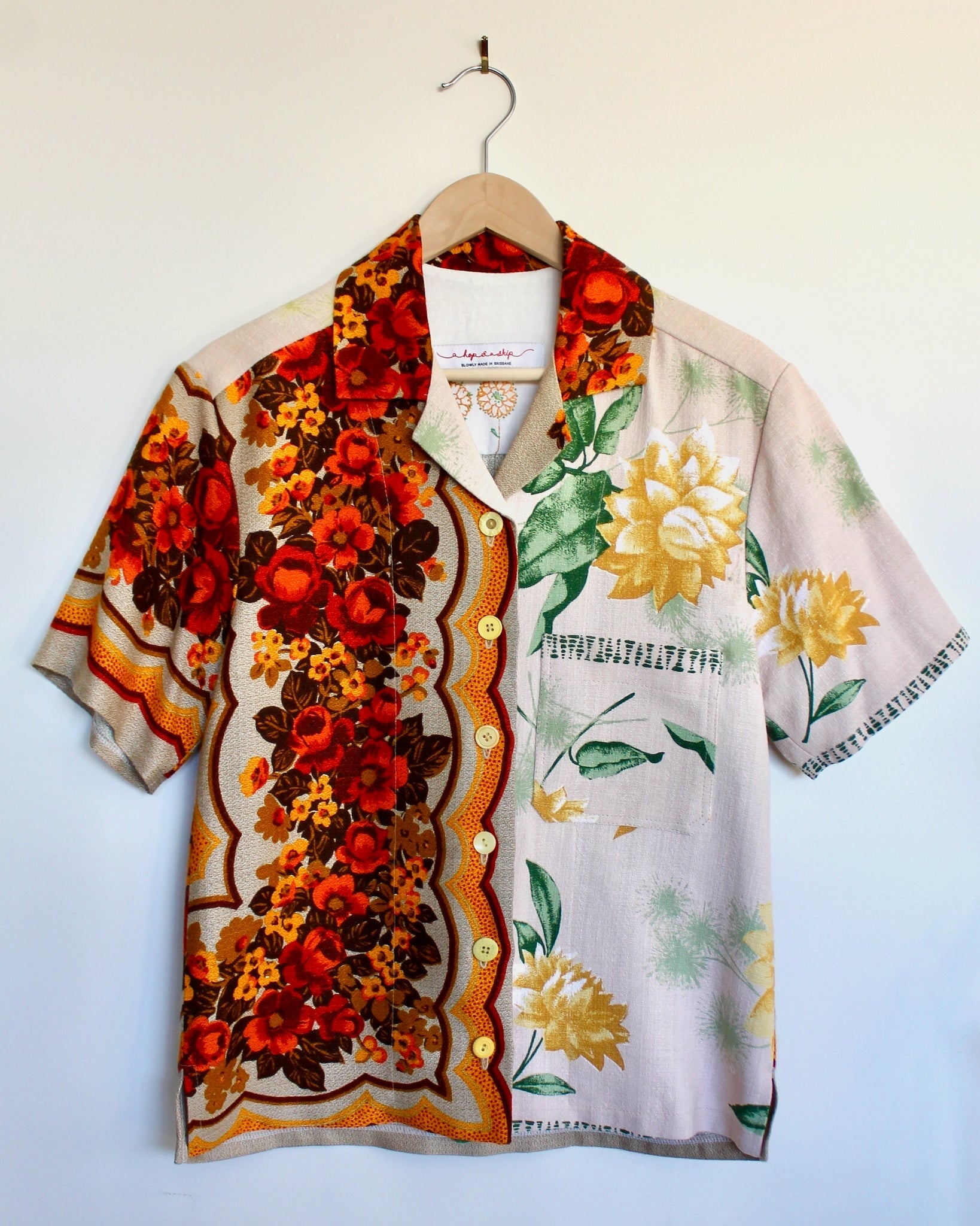 Gentlefolk Shirts (various designs) Textiles & Fibre Art a hop and a skip Yellow/orange - S 