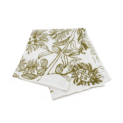Hope Vale Tea Towels Textiles & Fibre Art Hope Vale Art & Culture Centre Gertie Deeral - Wattle 