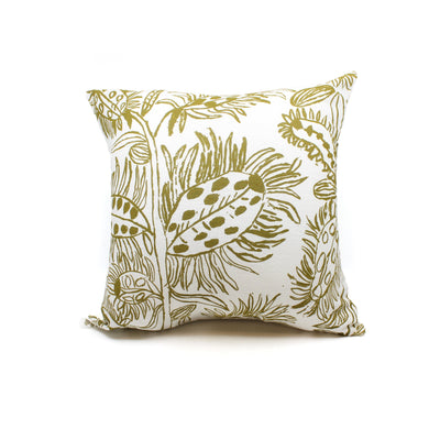 Hope Vale Cushion Covers Textiles & Fibre Art Hope Vale Art & Culture Centre Gertie Deeral - Wattle (Khaki) 