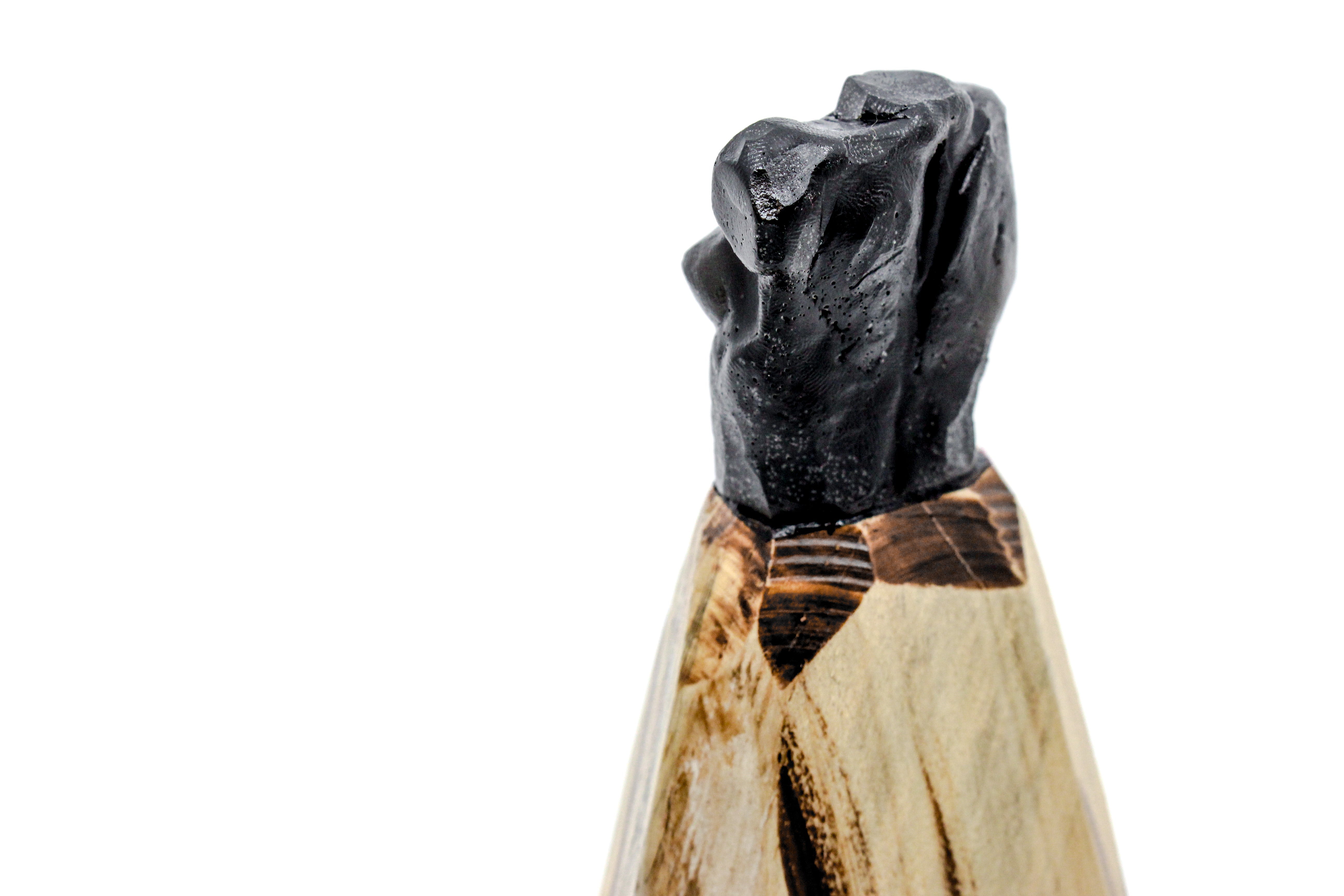 January Two Resin and Wood Torso Statuette Sculpture & Art object Jan Van Dijk 