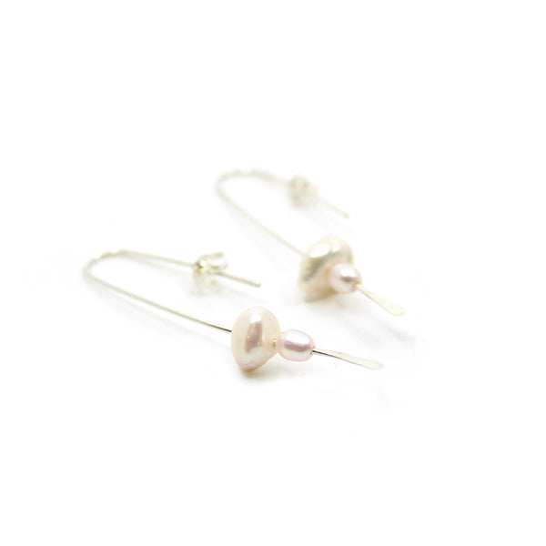 Wire Pearl Earrings Jewellery Mary Odorcic #2 