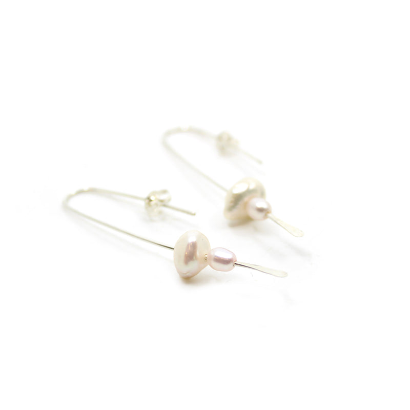 Wire Pearl Earrings Jewellery Mary Odorcic #2 