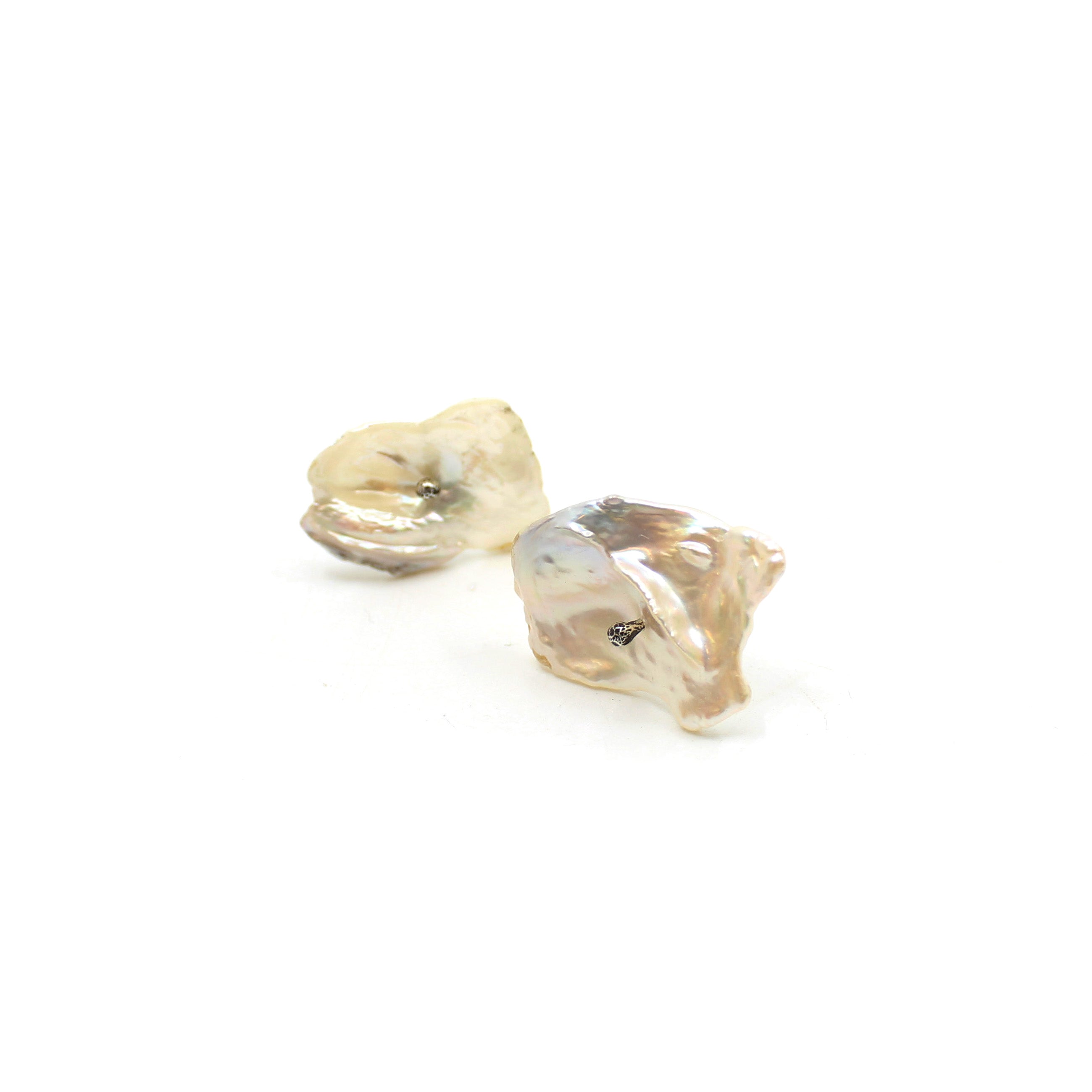 Cornflake Keshi Pearl Studs