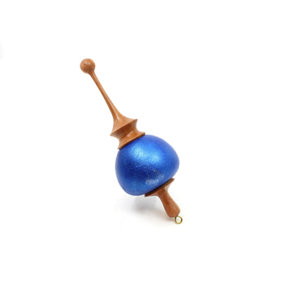 Wooden Christmas Ornament Wood Peter Wyer Round metallic blue 