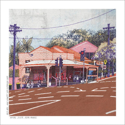 Jumbo Card Square Cards Alan Innes Red Hill. One Eighty Six Espresso Bar. 