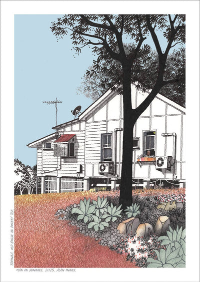 Jumbo Card A4 Cards Alan Innes Taringa. Old House in Rokeby Tce. 