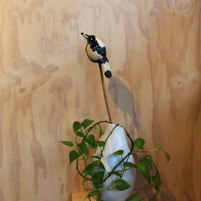 Large Ceramic Magpie Sculpture & Art object Barbara George 