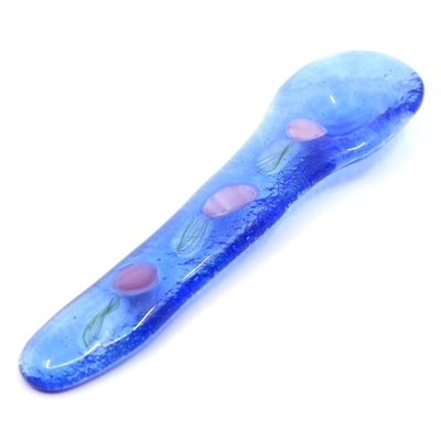 Glass Spoons Glass Lawn Bowls Translucent Blue 