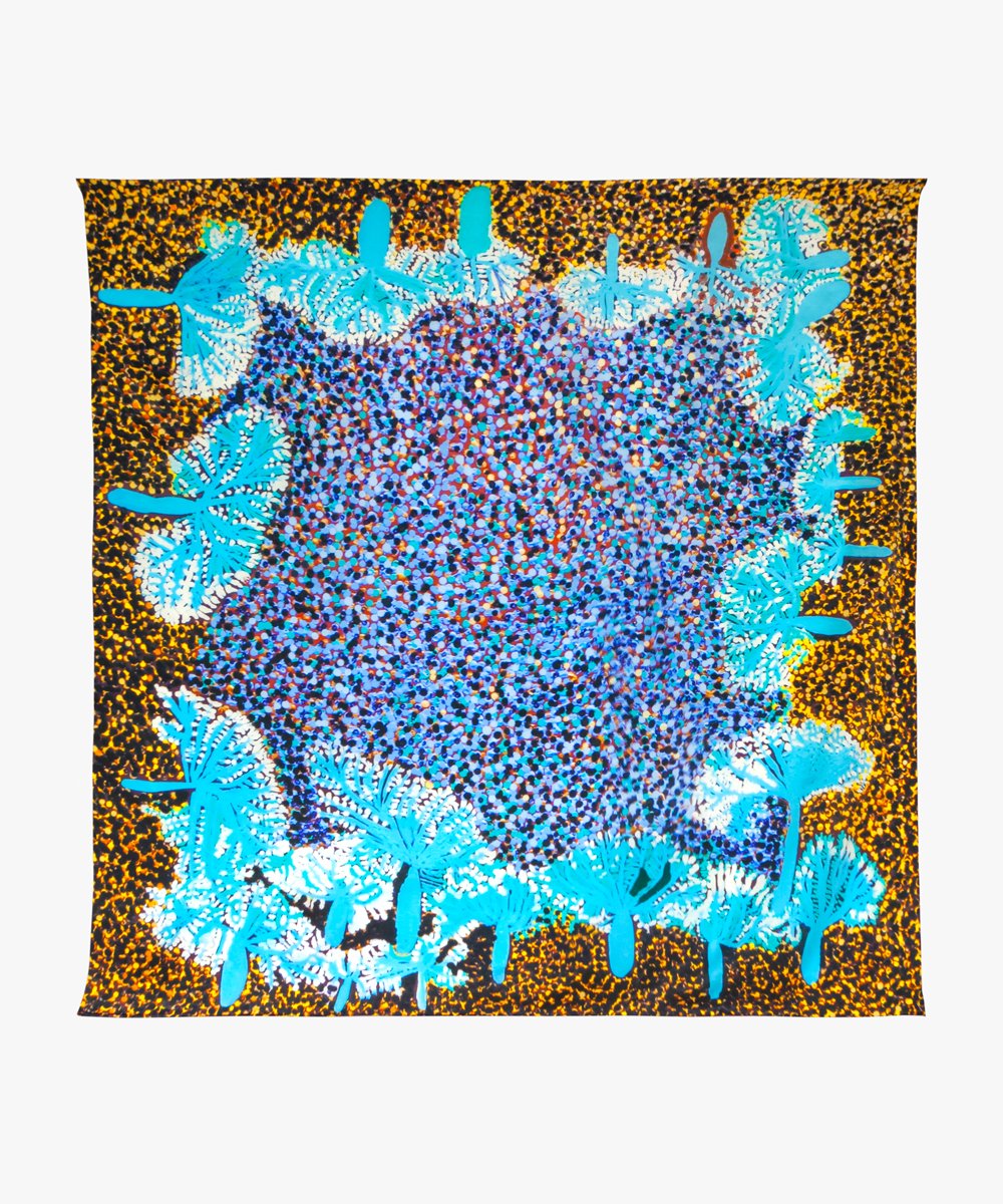 One of Twelve Kalaru Silk Scarf by Nancy Nyanjilpayi Chapman Textiles & Fibre Art One of Twelve 