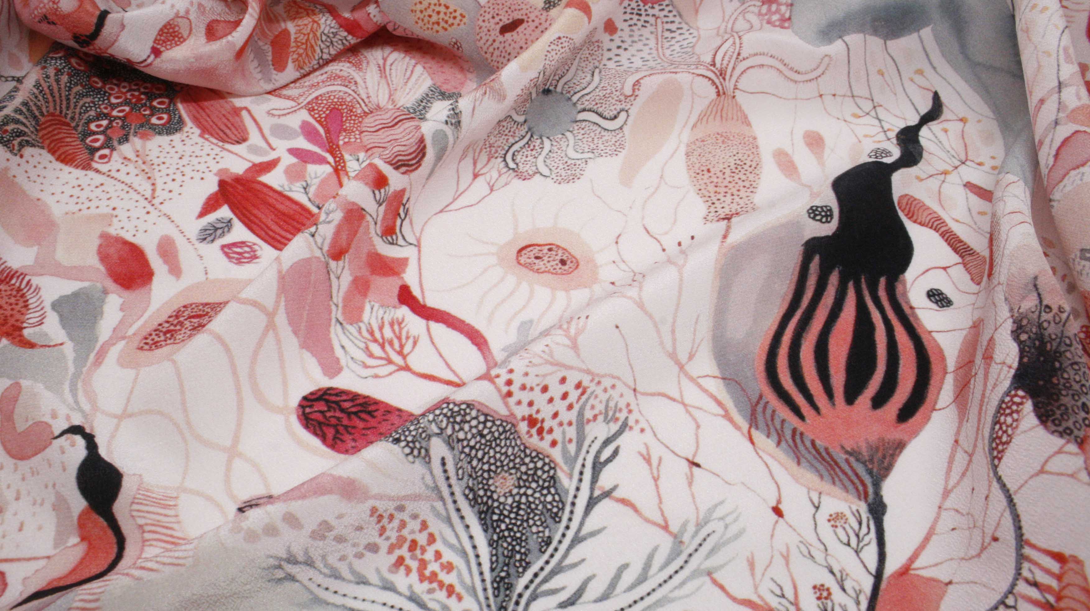 Imaginary Science 'Soma' Silk Scarf Textiles Jess Hall 